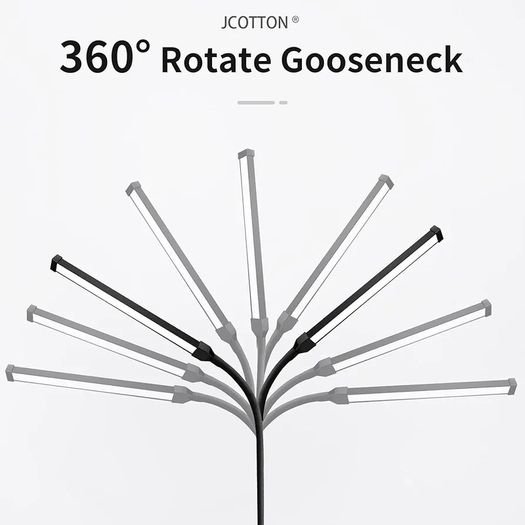 Lash Light, LED Floor Lamp, Reading Floor Lamp, Adjustable Gooseneck, 3 Heights, 10W Dual Brightness, Portable Standing Lamp for Eyelash Extensions, Makeup, Office