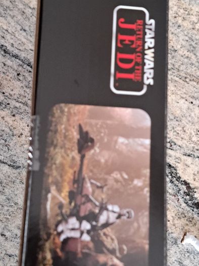 Star wars boxed speeder bike and scout Trooper