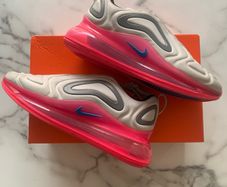Air Max 720 Pure Platinum and Pink Blue with Blue UK3.5 RRP188