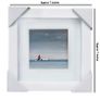 Blue Grey Day, Poolbeg Lighthouse, Dublin, 4x4in framed print by artist Helen Mathews Image 3