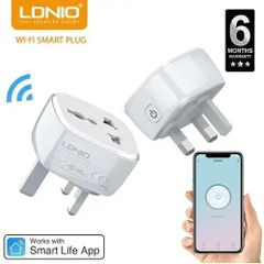LDNIO WiFi Smart Wall Socket With Switch Button Portable Power Strip With EU US UK plug 2500 W Google Home Tuya WiFi Timer Plug