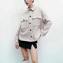 Fab Zara Cream Premium Manteco Italian Wool Blend Oversized Shacket Image 10