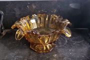 amber glass centrepiece vintage retro