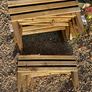 New Pressure treated slatted garden edging with built in stakes 60cmx15cm Image 2