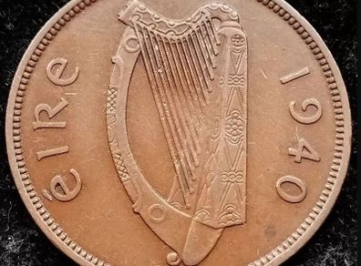 [#2109] - Ireland 1940 | Irish 1d | Irish One Penny | Hen and Chicks | KM.11