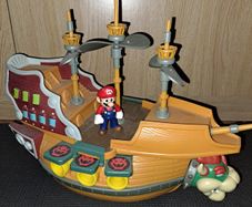 Super mario deluxe bowser airship playset