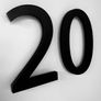 1PC Floating House Number Doorplate Acrylic Mailbox Sign Home Address Plaque Number Sign Plate 0-9  Matte Black Floating House Number Sign Image 2