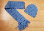 ladies handmade pure wool hat and scarf