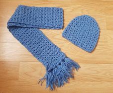 ladies handmade pure wool hat and scarf