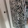Zebra print glitter V-neck long sleeve blouse size UK14 EU42 Postage included Image 5