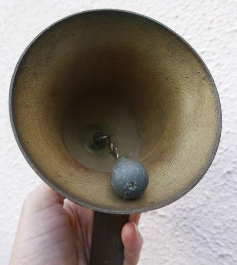 Vintage brass wall-mounted bell