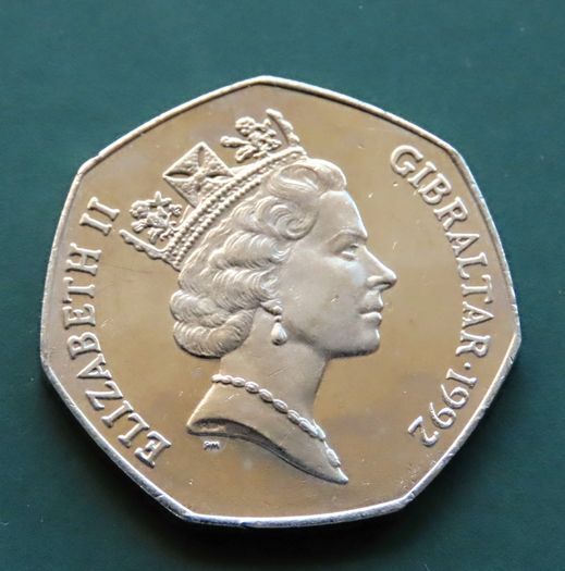 Christmas 50p Gibraltar 1992 fifty pence Santa Claus BUNC low mintage