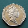 Christmas 50p Gibraltar 1992 fifty pence Santa Claus BUNC low mintage Image 2