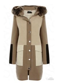 Rare Karen Millen parka jacket Mac lightweight day coat colours block 10 original price 350