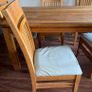 Solid oak table & chairs Image 2