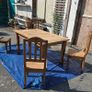 Solid Wooden Kitchen Table plus 4 Chairs Rustic Character Image 6