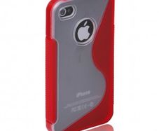 Cover for iPhone 4 4S + Free Screen Protecor Protective Case S-Line Soft Gel Silicone