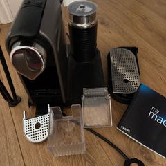 Krups Nespresso coffee machine with milk frother