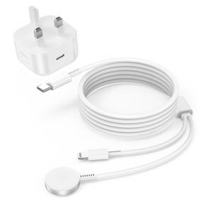 Apple Watch Charger,2-in-1 USB C Cable for iWatch & iPhone,2M Fast Charging Cable with 20W Wall Charger for Apple Watch Series 11/10/9/8/7/SE/Ultra & iPhone14/13/12/AirPods