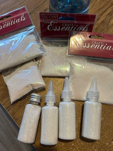 glitter and paint