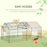 Metal Rabbit Run Playpen, Guinea Pig Cage, 220 x 103 x 103cm, Beige Image 4
