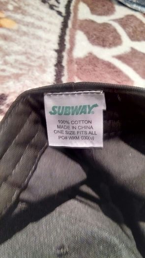 Subway authentic black cap