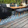 Ex display limited edition 200cm x 300cm navy and white star print indoor/outdoor rug Image 2
