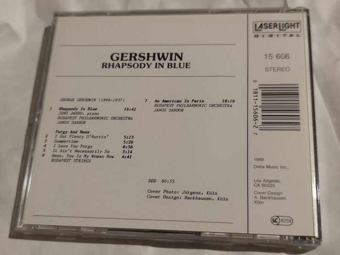Gershwin Rhapsody in Blue Cd