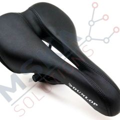 Dunlop Saddle MTB/Racing Bike Unisex Black 27x17cm with a comfort zone cut out