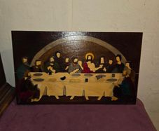 Hand Made Wooden The Last Supper Wall Hanging