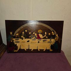 Hand Made Wooden The Last Supper Wall Hanging