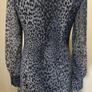 Karen Millen Grey and Black Animal Print Dress with Tie Neck Detail Image 6