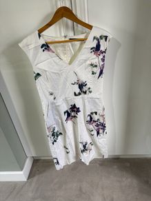 French Connection White Floral Dress