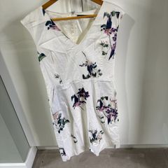 French Connection White Floral Dress