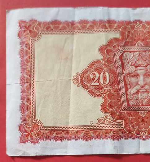 Irish 1976 Lavery Twenty pound banknote in Fine condition