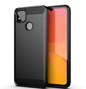 Shockproof Case For Xiaomi Redmi 9C Carbon Fibre Effect Back Cover