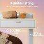 Standing Desk with Fabric Drawers, 100x60cm, Natural Image 8