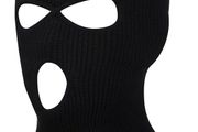 3 Hole Knitted Balaclava Full Face Covering Winter Knitted Balaclava Protection Full Face Cover Thermal Winter Ski Black
