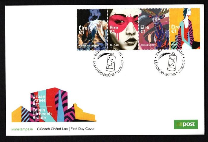 2017 Ireland Urban Street Art  Commemorative Stamps An Post First Day Cover (FDC)