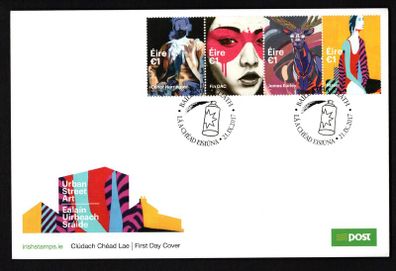 2017 Ireland Urban Street Art  Commemorative Stamps An Post First Day Cover (FDC)