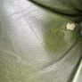 George III Style Deep Button Green Leather Wingback Armchair. Image 10