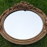 Vintage Oval  Ornate Beveled Wall Mirror Image 2