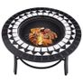 Mosaic Fire Pit Black and White 68cm Ceramic Image 2