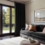Black Velvet Curtains for Bedroom 2 Panel Set 90 Inch Drop Curtains, Soft Elegent Home Decor Velvet Curtain Living Room, Sun Blocking Room Darkening Thermal Eyelet Curtain 46x90 Inch Image 3