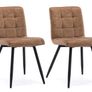Set Of 2 x Cubana Velvet Upholstered Kitchen Dining Chair with Strong Black Metal Legs Living Room Bedroom Chair (FREE POSTAGE) Image 2