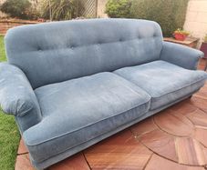3 seater couch. Ikea Esseboda Tallmyra blue with dark wooden legs