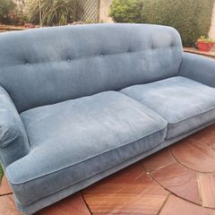3 seater couch. Ikea Esseboda Tallmyra blue with dark wooden legs