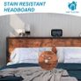 King Size Bed Frame with Storage Wooden Headboard Image 2