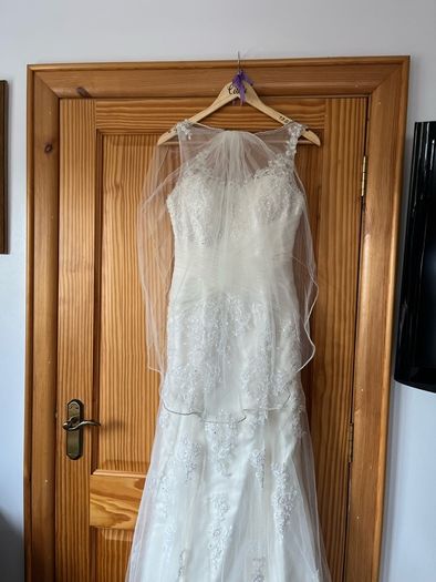 Wedding dress & accessories  - size 10
