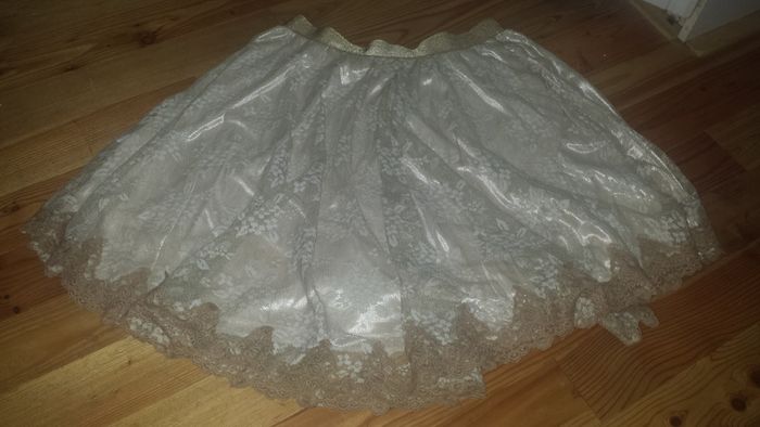 Vintage Cream Lace Skirt
